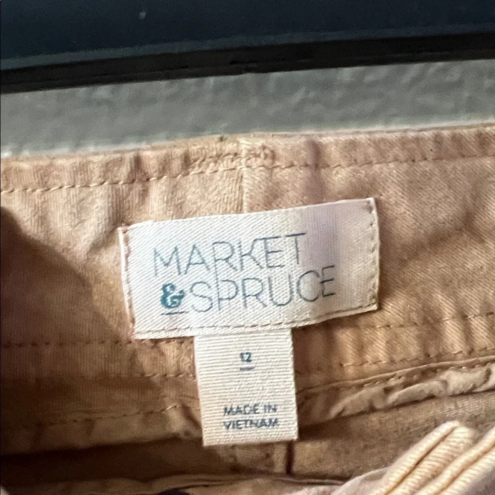 Market & Spruce Women's Tan Chinos - Picture 3 of 6